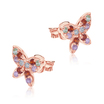 Colorful Butterfly Shaped Silver Stud Earring STS-5668